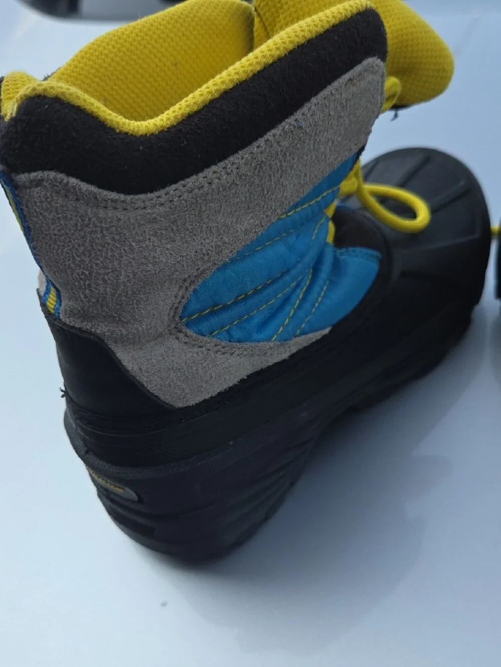 Kids Waterproof Winter Boots in Blue and Yellow
